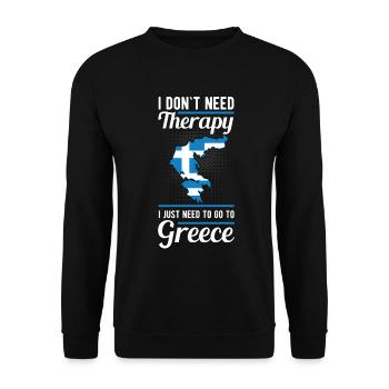 Greece - Unisex Sweatshirt - black - Front - Alina (178cm) & Michal (187cm)