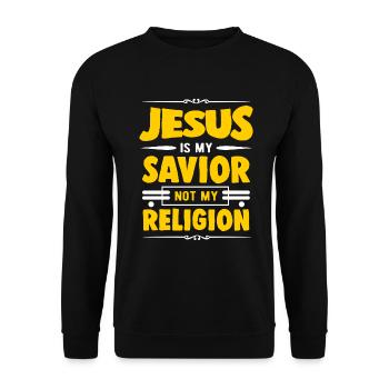 Jésus - Sweat-shirt Unisexe - noir - Devant - Alina (178cm) & Michal (187cm)