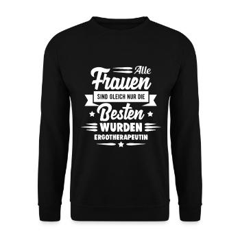 Ergotherapeutin Ergotherapie - Unisex Pullover - Schwarz - Vorne - Alina (178cm) & Michal (187cm)