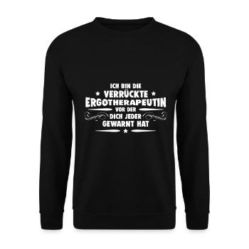 Ergotherapeutin Ergotherapie - Unisex Pullover - Schwarz - Vorne - Alina (178cm) & Michal (187cm)