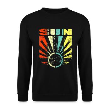Soleil Printemps Cadeau d’été - Sweat-shirt Unisexe - noir - Devant - Alina (178cm) & Michal (187cm)