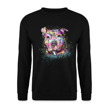 Pitbull - Sweat-shirt Unisexe - noir - Devant - Alina (178cm) & Michal (187cm)