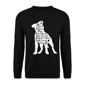 Pitbull Seele - Unisex Pullover - Schwarz - Vorne - Alina (178cm) & Michal (187cm)