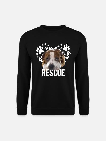 Cute Pitbull Rescue Dog - Unisex Sweatshirt - black