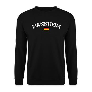 Mannheim - Unisex Sweatshirt - black - Front - Alina (178cm) & Michal (187cm)