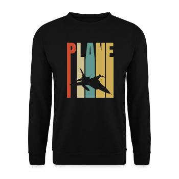 avion - Sweat-shirt Unisexe - noir - Devant - Alina (178cm) & Michal (187cm)