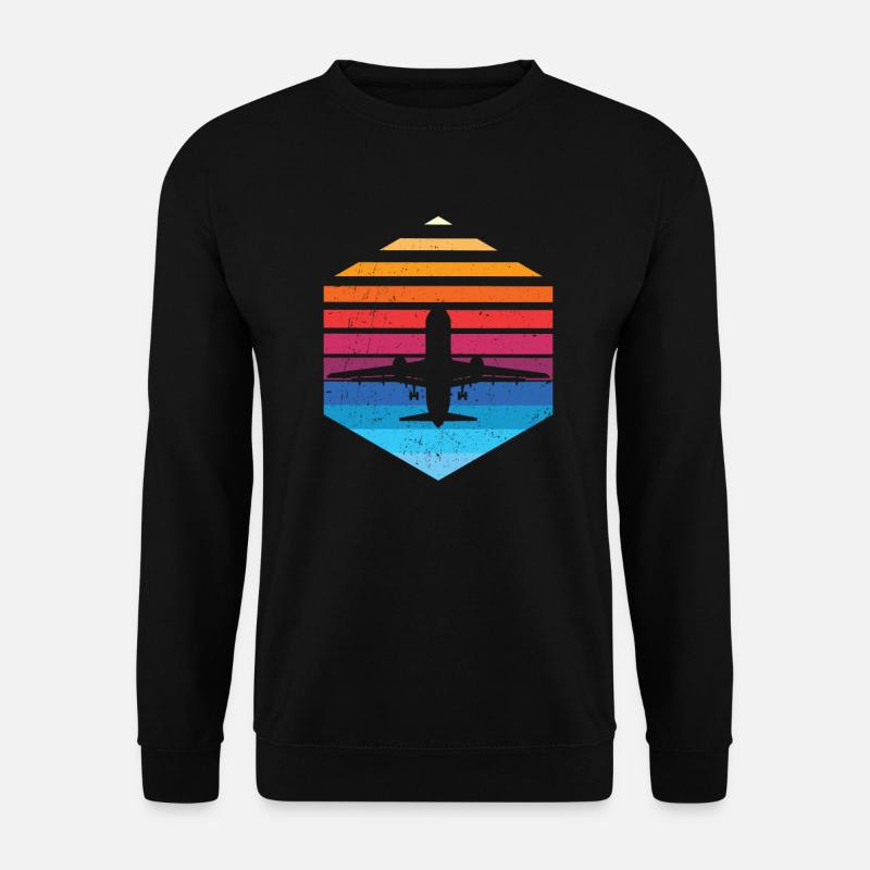 Flugzeug - Unisex Pullover - Schwarz