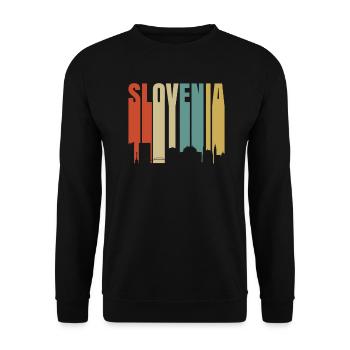 Slowenien - Unisex Pullover - Schwarz - Vorne - Alina (178cm) & Michal (187cm)
