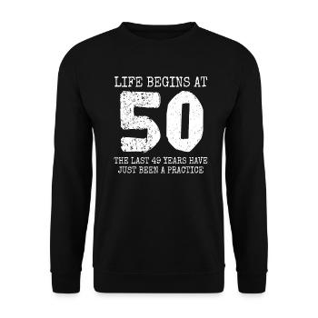 50ème anniversaire - Sweat-shirt Unisexe - noir - Devant - Alina (178cm) & Michal (187cm)