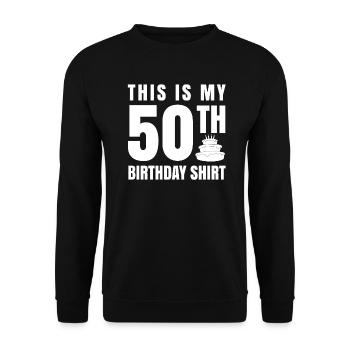 50ème anniversaire - Sweat-shirt Unisexe - noir - Devant - Alina (178cm) & Michal (187cm)