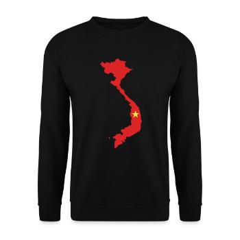 Vietnam - Unisex Sweatshirt - black - Front - Alina (178cm) & Michal (187cm)