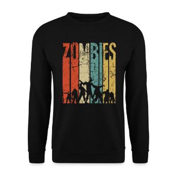 zombi - Sweat-shirt Unisexe - noir - Devant - Alina (178cm) & Michal (187cm)