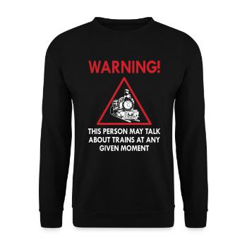 train - Unisex Sweatshirt - black - Front - Alina (178cm) & Michal (187cm)