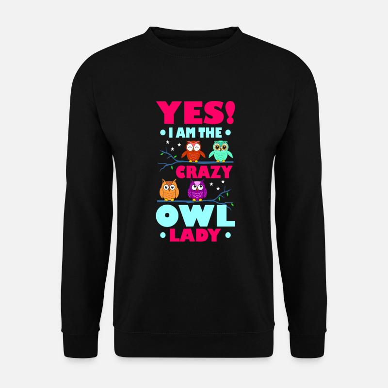 Eule - Unisex Pullover - Schwarz