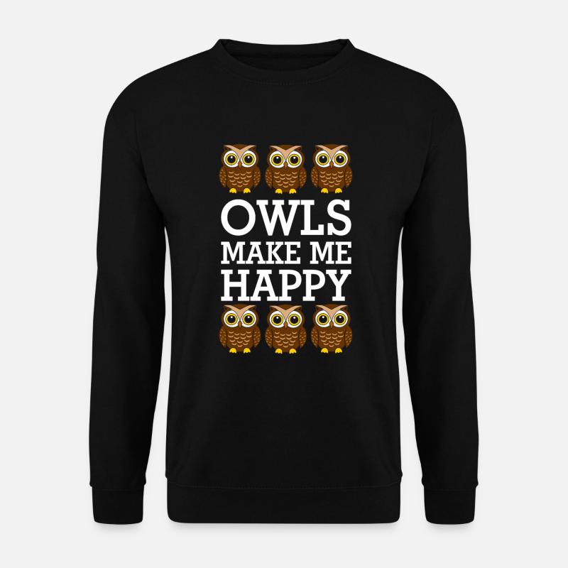 Eule - Unisex Pullover - Schwarz