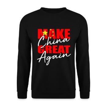 Chine - Sweat-shirt Unisexe - noir - Devant - Alina (178cm) & Michal (187cm)