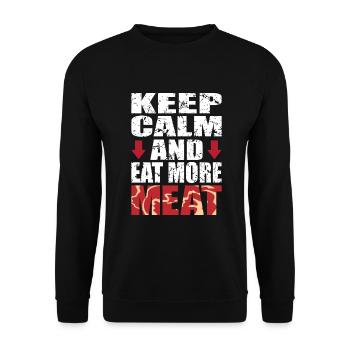 meat - Unisex Sweatshirt - black - Front - Alina (178cm) & Michal (187cm)