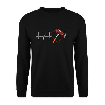meat - Unisex Sweatshirt - black - Front - Alina (178cm) & Michal (187cm)