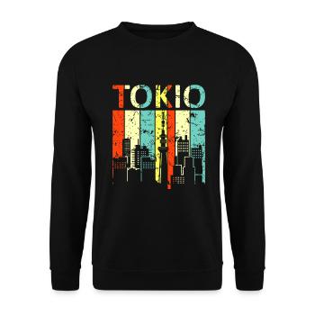 Tokio - Unisex Pullover - Schwarz - Vorne - Alina (178cm) & Michal (187cm)