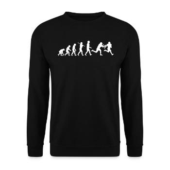 American Football - Unisex Pullover - Schwarz - Vorne - Alina (178cm) & Michal (187cm)