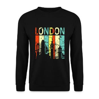 Londres - Sweat-shirt Unisexe - noir - Devant - Alina (178cm) & Michal (187cm)