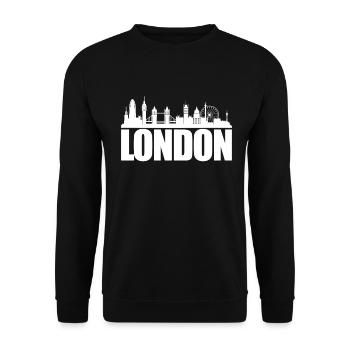 Londres - Sweat-shirt Unisexe - noir - Devant - Alina (178cm) & Michal (187cm)