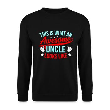 oncle - Sweat-shirt Unisexe - noir - Devant - Alina (178cm) & Michal (187cm)