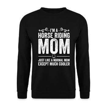 Idée cadeau cheval chevaux mignons équitation - Sweat-shirt Unisexe - noir - Devant - Alina (178cm) & Michal (187cm)