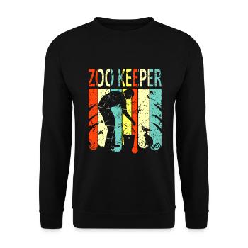 zookeeper - Unisex Sweatshirt - black - Front - Alina (178cm) & Michal (187cm)