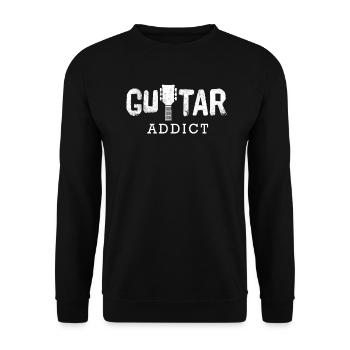 Gitarre Gitarre spielen Gitarrist Geschenk Band - Unisex Pullover - Schwarz - Vorne - Alina (178cm) & Michal (187cm)