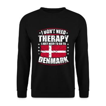 Danemark Danois Cadeau danois Copenhague - Sweat-shirt Unisexe - noir - Devant - Alina (178cm) & Michal (187cm)
