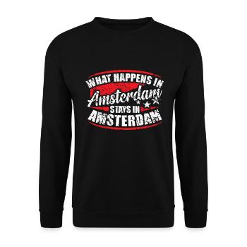 Amsterdam - Sweat-shirt Unisexe - noir - Devant - Alina (178cm) & Michal (187cm)