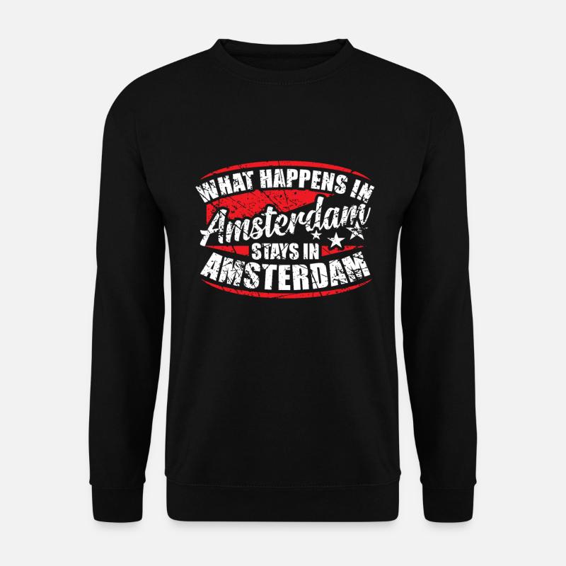 Amsterdam - Unisex Pullover - Schwarz
