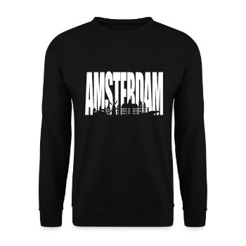 Amsterdam - Sweat-shirt Unisexe - noir - Devant - Alina (178cm) & Michal (187cm)