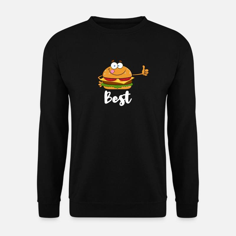 Burger Hamburger - Unisex Pullover - Schwarz
