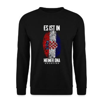 Croatia - Unisex Sweatshirt - black - Front - Alina (178cm) & Michal (187cm)