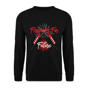 Pyrotechniker Feuerwerker - Unisex Pullover - Schwarz - Vorne - Alina (178cm) & Michal (187cm)