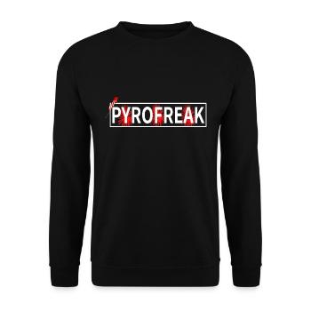 Fireworks Pyrotechnician - Unisex Sweatshirt - black - Front - Alina (178cm) & Michal (187cm)