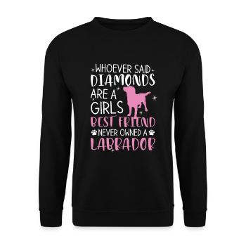Labrador - Sweat-shirt Unisexe - noir - Devant - Alina (178cm) & Michal (187cm)