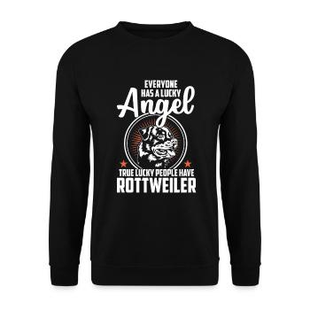 rottweiler - Sweat-shirt Unisexe - noir - Devant - Alina (178cm) & Michal (187cm)