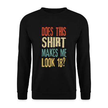 18th birthday - Unisex Sweatshirt - black - Front - Alina (178cm) & Michal (187cm)