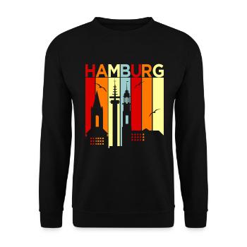 Hamburg - Unisex Sweatshirt - black - Front - Alina (178cm) & Michal (187cm)