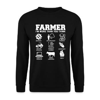 Agriculture paysanne - Sweat-shirt Unisexe - noir - Devant - Alina (178cm) & Michal (187cm)