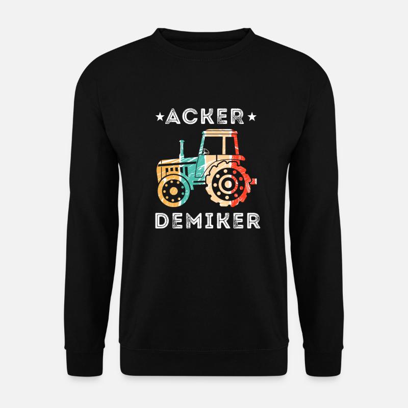 Farmer Tracktor Landwirtschaft Geschenk - Unisex Pullover - Schwarz