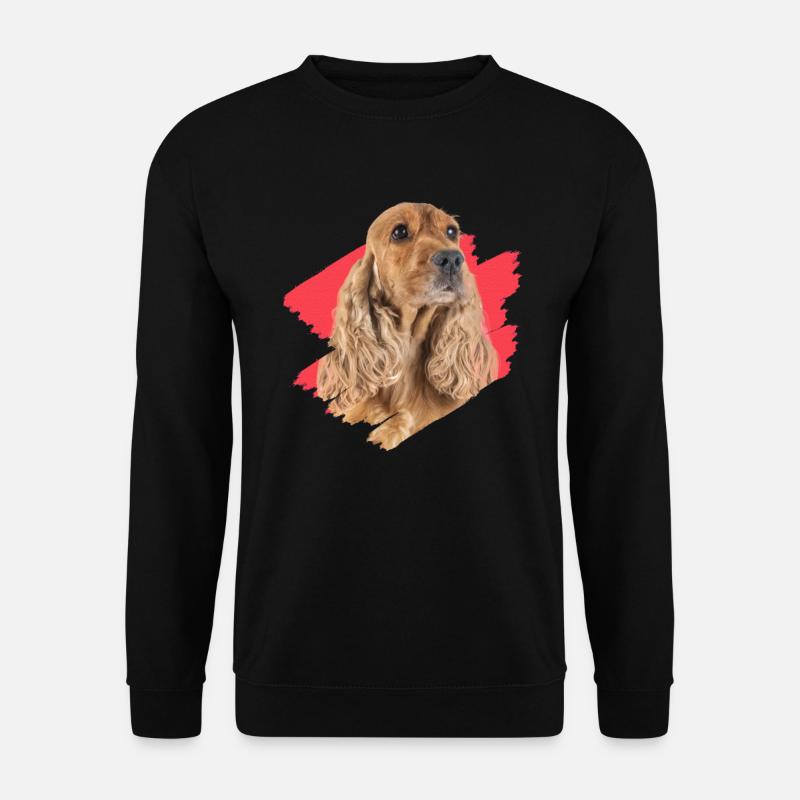Cocker Spaniel Hündchen Geschenkidee - Unisex Pullover - Schwarz