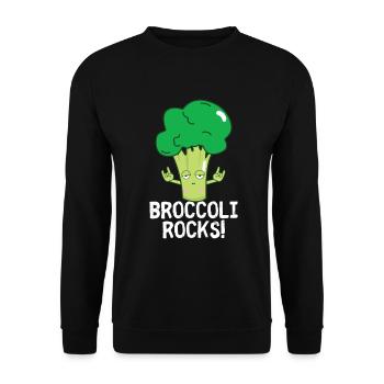 broccoli - Unisex Sweatshirt - black - Front - Alina (178cm) & Michal (187cm)