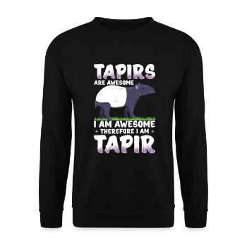 Tapir - Unisex Pullover - Schwarz - Vorne - Alina (178cm) & Michal (187cm)