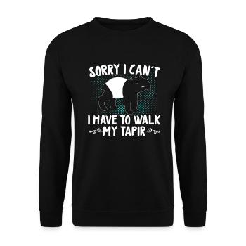 Tapir - Unisex Pullover - Schwarz - Vorne - Alina (178cm) & Michal (187cm)