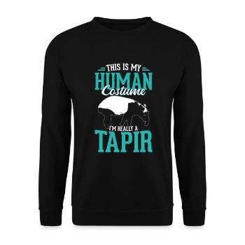 Tapir - Unisex Pullover - Schwarz - Vorne - Alina (178cm) & Michal (187cm)