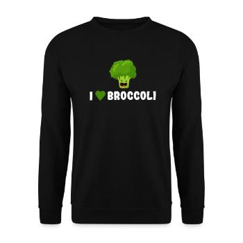 broccoli - Unisex Sweatshirt - black - Front - Alina (178cm) & Michal (187cm)